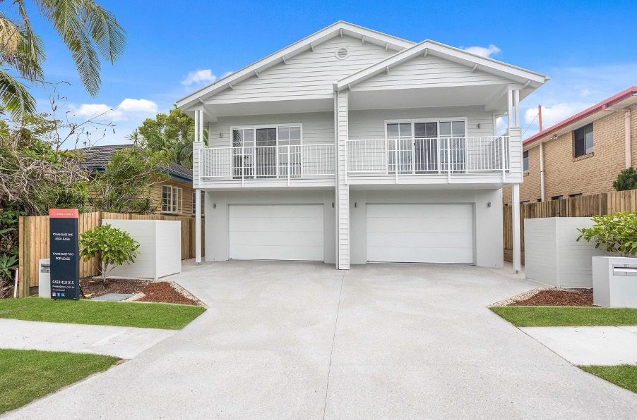 A real Australian duplex with two garages and two balconies